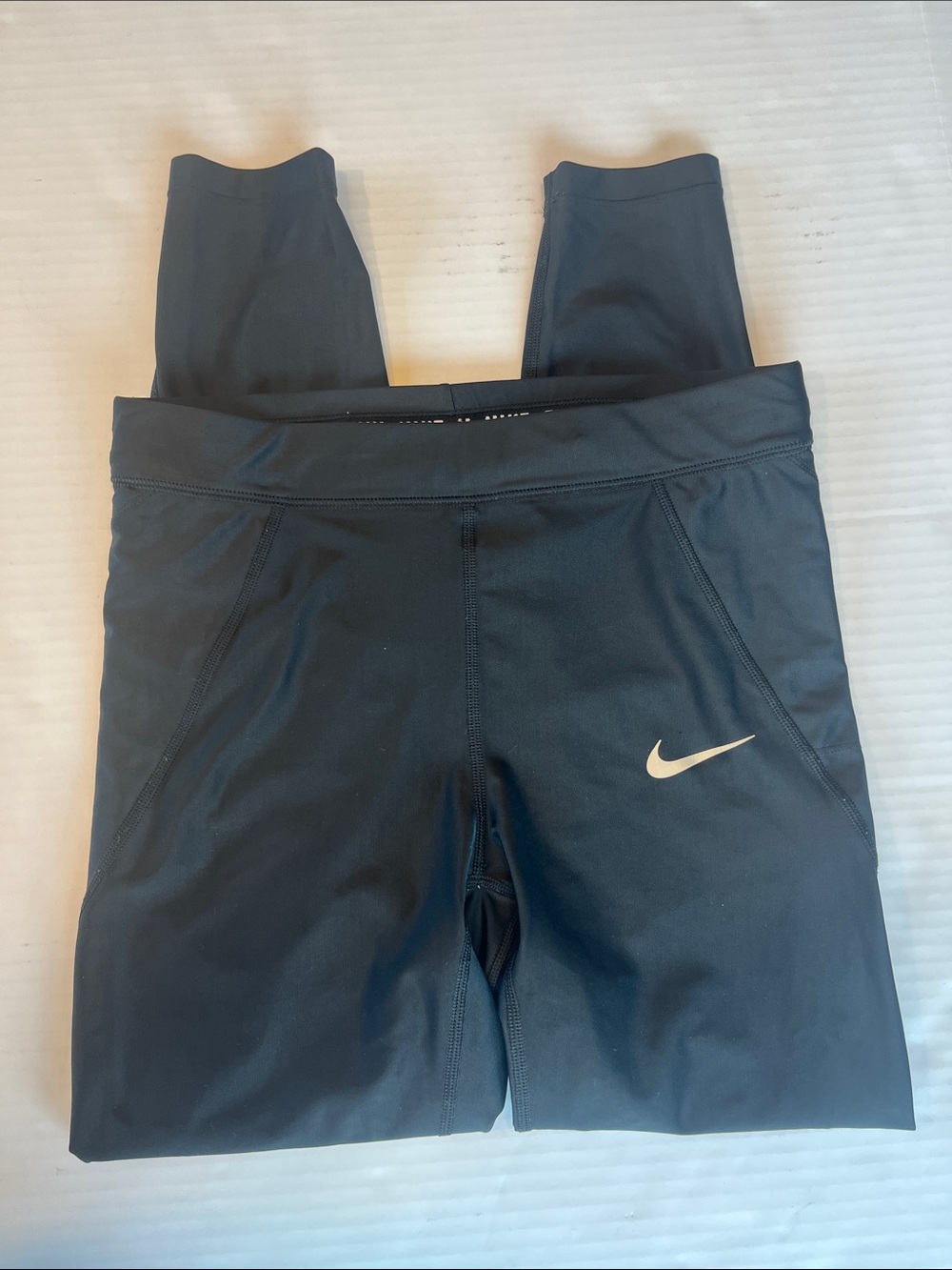Nike Black Leggings with White Swoosh